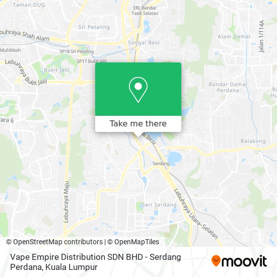 Vape Empire Distribution SDN BHD - Serdang Perdana map