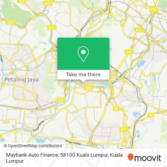 Peta Maybank Auto Finance, 58100 Kuala Lumpur