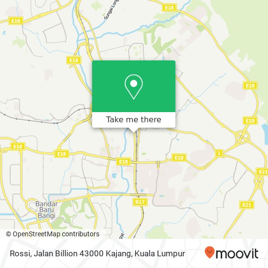 Peta Rossi, Jalan Billion 43000 Kajang