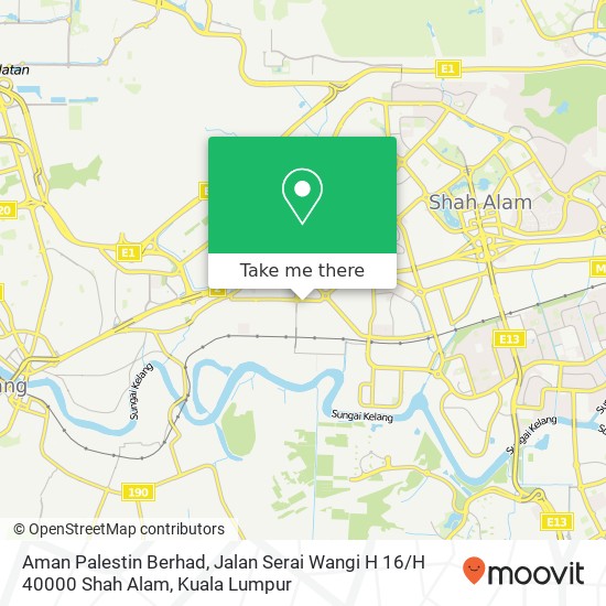 Peta Aman Palestin Berhad, Jalan Serai Wangi H 16 / H 40000 Shah Alam