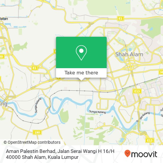 Aman Palestin Berhad, Jalan Serai Wangi H 16 / H 40000 Shah Alam map