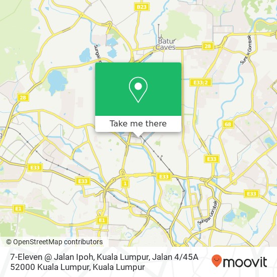 7-Eleven @ Jalan Ipoh, Kuala Lumpur, Jalan 4 / 45A 52000 Kuala Lumpur map