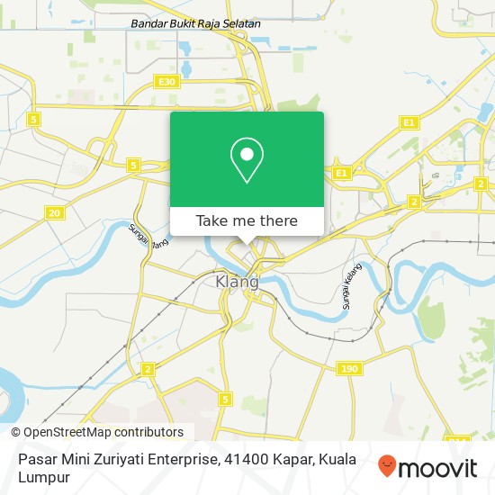 Peta Pasar Mini Zuriyati Enterprise, 41400 Kapar