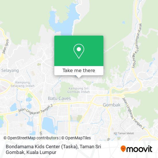 Peta Bondamama Kids Center (Taska), Taman Sri Gombak