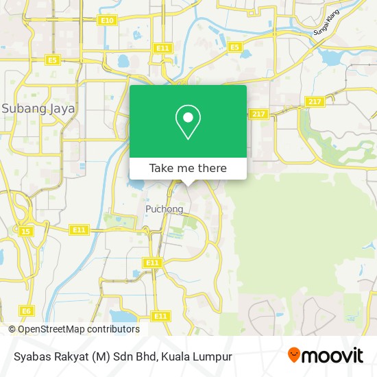 Syabas Rakyat (M) Sdn Bhd map