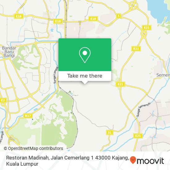 Restoran Madinah, Jalan Cemerlang 1 43000 Kajang map