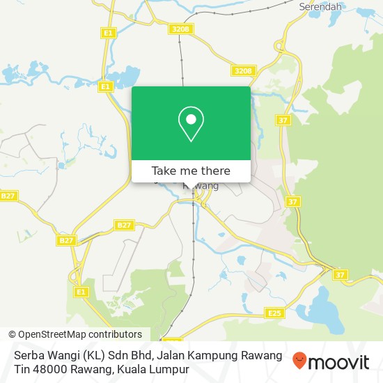 Serba Wangi (KL) Sdn Bhd, Jalan Kampung Rawang Tin 48000 Rawang map