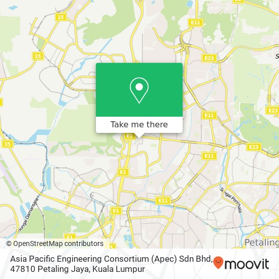 Asia Pacific Engineering Consortium (Apec) Sdn Bhd, 47810 Petaling Jaya map