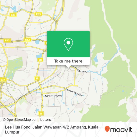 Peta Lee Hua Fong, Jalan Wawasan 4 / 2 Ampang