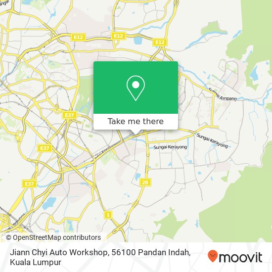 Jiann Chyi Auto Workshop, 56100 Pandan Indah map