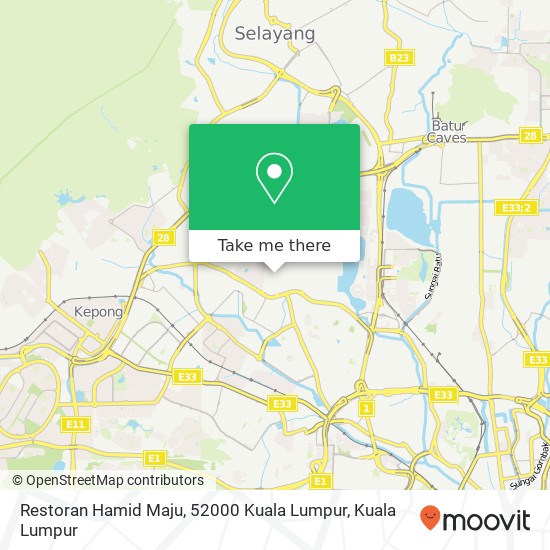 Restoran Hamid Maju, 52000 Kuala Lumpur map