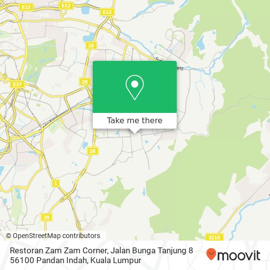 Restoran Zam Zam Corner, Jalan Bunga Tanjung 8 56100 Pandan Indah map