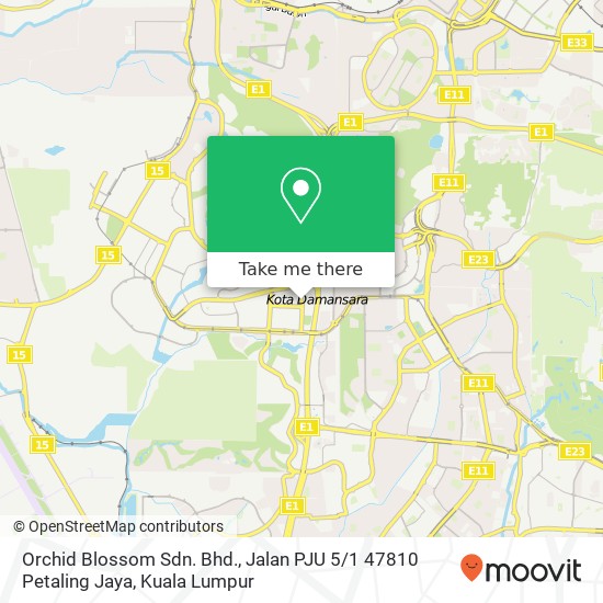 Peta Orchid Blossom Sdn. Bhd., Jalan PJU 5 / 1 47810 Petaling Jaya