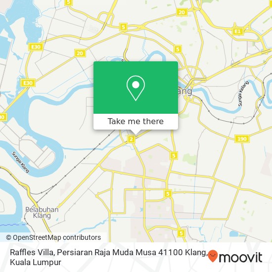 Raffles Villa, Persiaran Raja Muda Musa 41100 Klang map