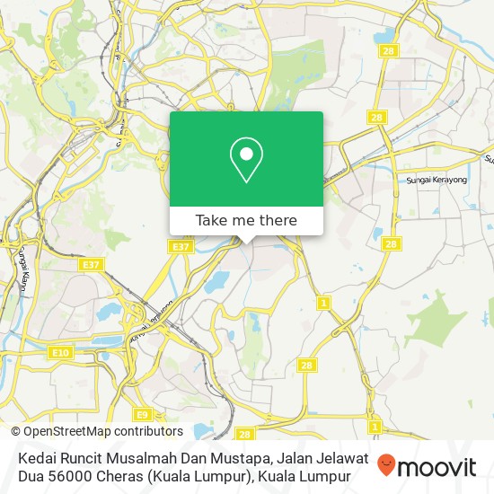 Kedai Runcit Musalmah Dan Mustapa, Jalan Jelawat Dua 56000 Cheras (Kuala Lumpur) map