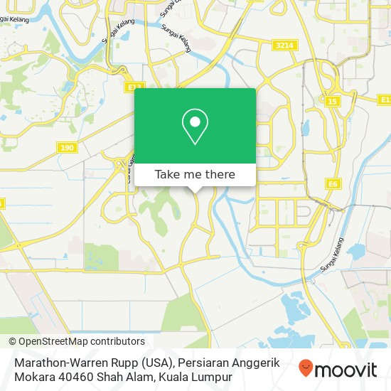 Peta Marathon-Warren Rupp (USA), Persiaran Anggerik Mokara 40460 Shah Alam