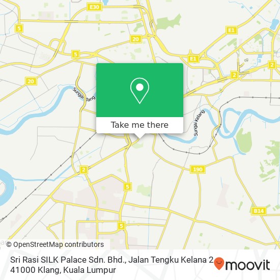 Peta Sri Rasi SILK Palace Sdn. Bhd., Jalan Tengku Kelana 2 41000 Klang