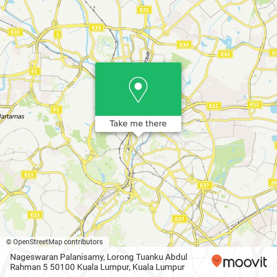 Peta Nageswaran Palanisamy, Lorong Tuanku Abdul Rahman 5 50100 Kuala Lumpur