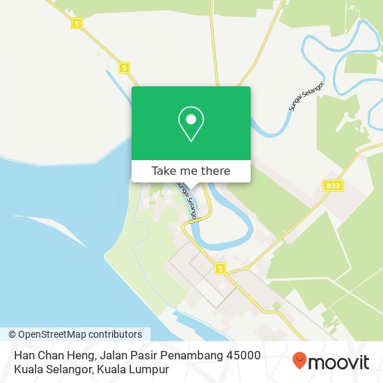Peta Han Chan Heng, Jalan Pasir Penambang 45000 Kuala Selangor