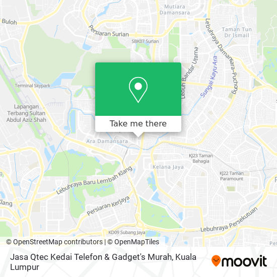Peta Jasa Qtec Kedai Telefon & Gadget's Murah