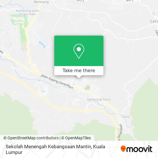 Peta Sekolah Menengah Kebangsaan Mantin