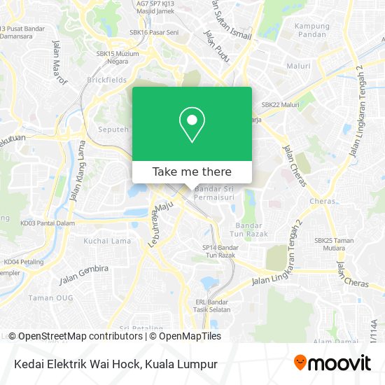 Kedai Elektrik Wai Hock map