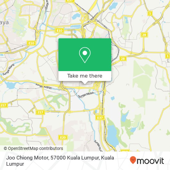 Peta Joo Chiong Motor, 57000 Kuala Lumpur