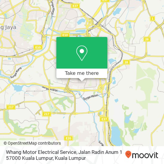 Whang Motor Electrical Service, Jalan Radin Anum 1 57000 Kuala Lumpur map