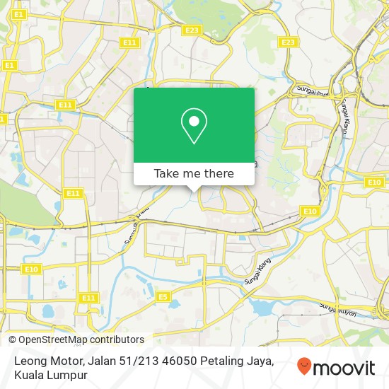 Peta Leong Motor, Jalan 51 / 213 46050 Petaling Jaya