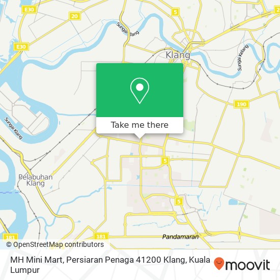 MH Mini Mart, Persiaran Penaga 41200 Klang map