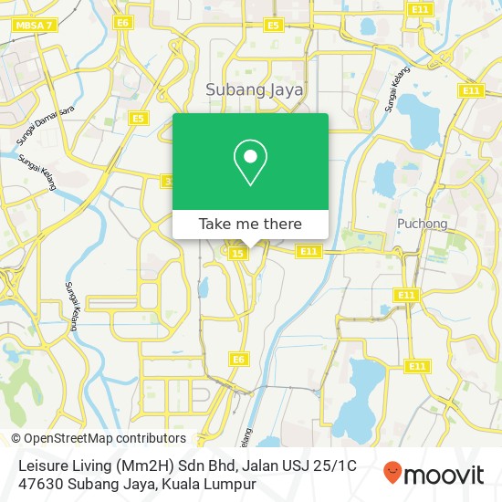 Leisure Living (Mm2H) Sdn Bhd, Jalan USJ 25 / 1C 47630 Subang Jaya map