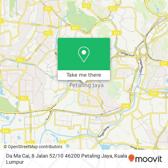 Peta Da Ma Cai, 8 Jalan 52 / 10 46200 Petaling Jaya