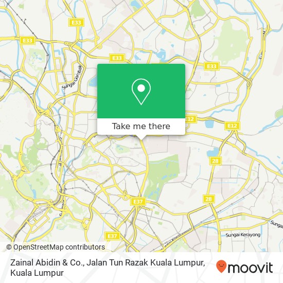 Zainal Abidin & Co., Jalan Tun Razak Kuala Lumpur map