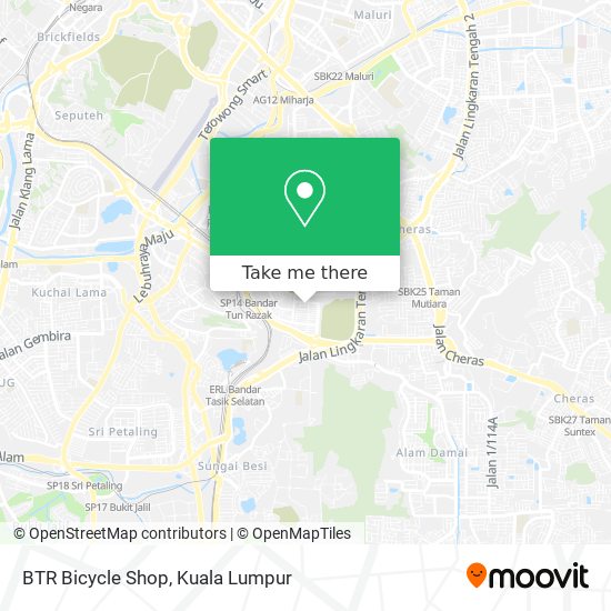 BTR Bicycle Shop map