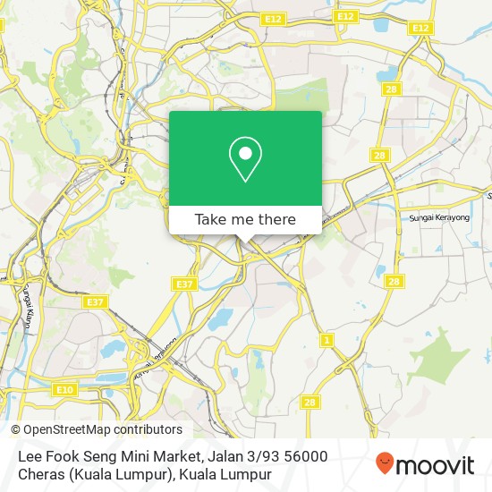 Lee Fook Seng Mini Market, Jalan 3 / 93 56000 Cheras (Kuala Lumpur) map