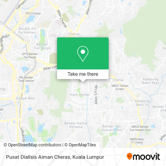 Pusat Dialisis Aiman Cheras map
