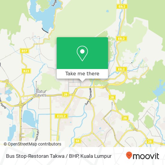 Bus Stop-Restoran Takwa / BHP map