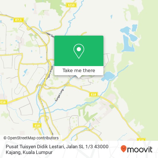 Peta Pusat Tuisyen Didik Lestari, Jalan SL 1 / 3 43000 Kajang
