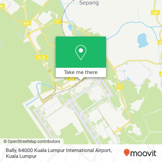 Peta Bally, 64000 Kuala Lumpur International Airport