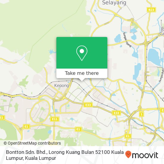 Peta Bontton Sdn. Bhd., Lorong Kuang Bulan 52100 Kuala Lumpur