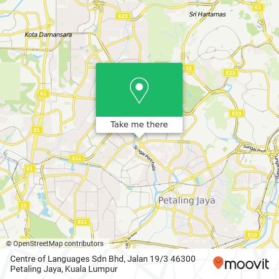 Centre of Languages Sdn Bhd, Jalan 19 / 3 46300 Petaling Jaya map