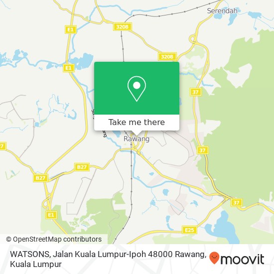 Peta WATSONS, Jalan Kuala Lumpur-Ipoh 48000 Rawang