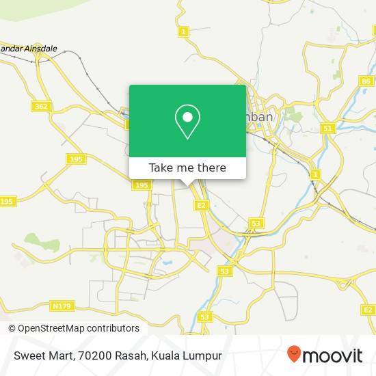 Sweet Mart, 70200 Rasah map