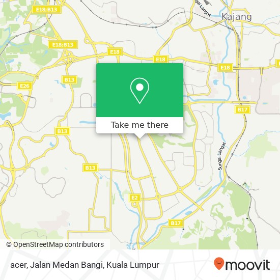 acer, Jalan Medan Bangi map