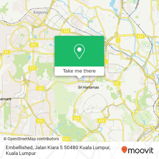 Embellished, Jalan Kiara 5 50480 Kuala Lumpur map