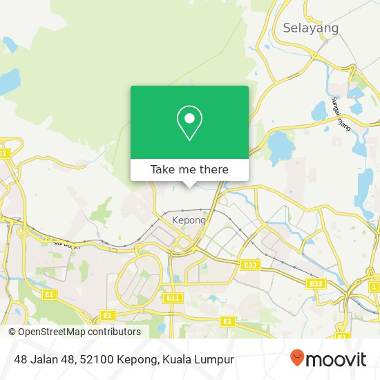 Peta 48 Jalan 48, 52100 Kepong