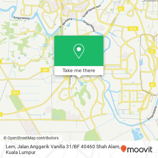 Peta Lem, Jalan Anggerik Vanilla 31 / BF 40460 Shah Alam