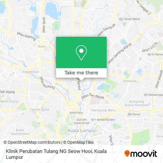 Klinik Perubatan Tulang NG Seow Hooi map