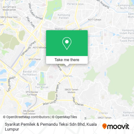 Syarikat Pemilek & Pemandu Teksi Sdn Bhd map