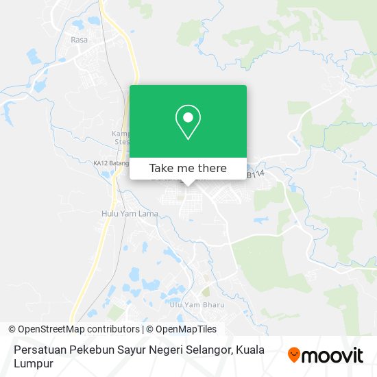 Peta Persatuan Pekebun Sayur Negeri Selangor